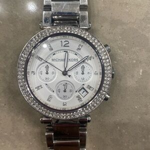 Michael Kors Parker Mk5353 Women's Silver-Tone Chronograph 39mm Watch